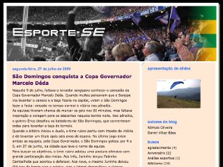Thumbnail do site Blog do esporte sergipano