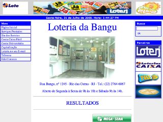 Thumbnail do site Loteria da Bangu