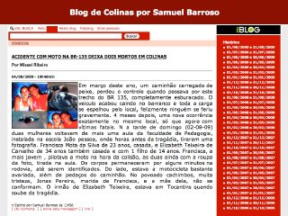 Thumbnail do site Blog de Colinas por Samuel Barroso