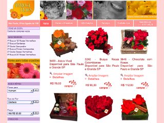 Thumbnail do site Rebeca Flores :Floricultura,Arranjos,entregas