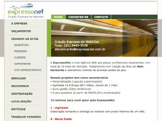 Thumbnail do site ExpressoNet - Criao de sites