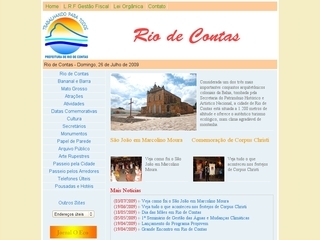 Thumbnail do site Prefeitura Municipal de Rio de Contas