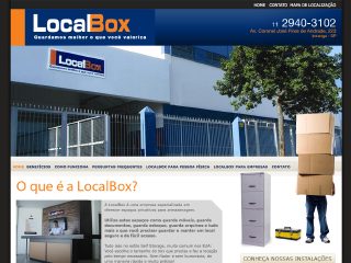 Thumbnail do site LocalBox - Self Storage Guarda Mveis Documentos