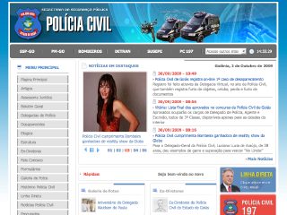 Thumbnail do site Polícia Civil do Estado de Goiás