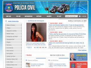 Thumbnail do site Polcia Civil do Estado de Gois