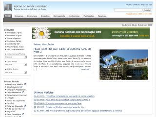 Thumbnail do site Tribunal de Justia do Estado de Gois