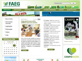 Thumbnail do site FAEG - Federao da Agricultura e Pecuria de Gois