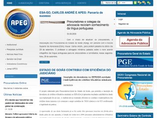Thumbnail do site APEG - Associação dos Procuradores do Estado de Goiás