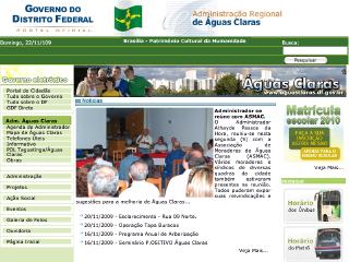 Thumbnail do site Administração Regional de Águas Claras