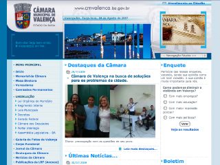 Thumbnail do site Cmara Municipal de Valena