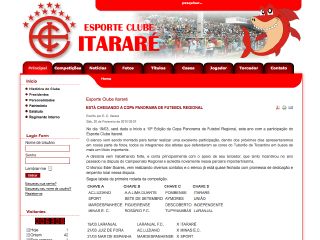 Thumbnail do site Esporte Clube Itarar