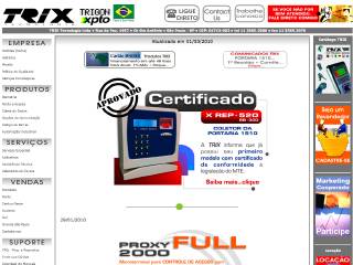 Thumbnail do site TRIX Tecnologia - Registro Eletronico de Ponto