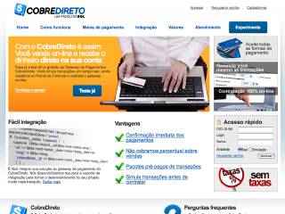 Thumbnail do site CobreDireto - Gateway de Pagamento