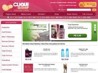 Thumbnail do site Clique Sex Shop do Brasil