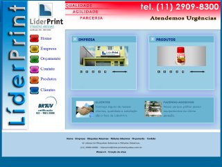 Thumbnail do site LiderPrint - Etiquetas Adesivas
