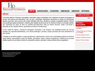 Thumbnail do site Barros e Portanova Advogados Associados