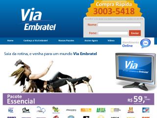 Thumbnail do site Via Embratel - a TV por assinatura da Embratel.