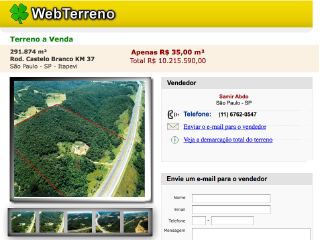 Thumbnail do site WebTerrenos