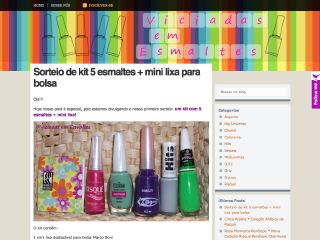 Thumbnail do site Viciadas em Esmaltes