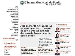 Thumbnail do site Cmara Municipal de Bonito