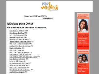 Thumbnail do site Scrap Musical - Msicas para Orkut
