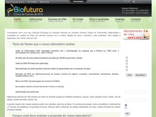 Thumbnail do site Biofutira - Clínica de exames de DNA