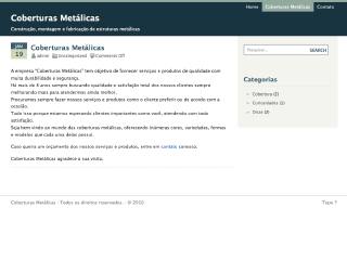Thumbnail do site Coberturas Metlicas