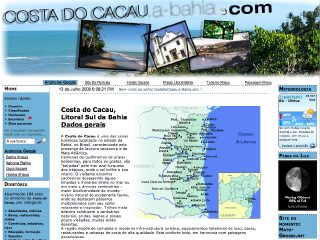 Thumbnail do site Portal da Costa do Cacau (Ilhéus, Itabuna, Itacaré, Canavieiras, Uruçuca...)