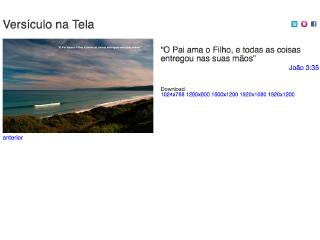 Thumbnail do site Versculo na Tela