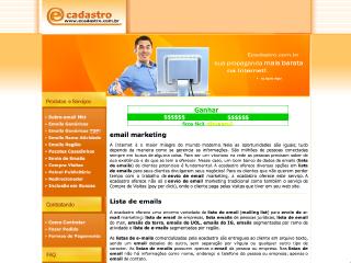 Thumbnail do site eCadastro - lista de email