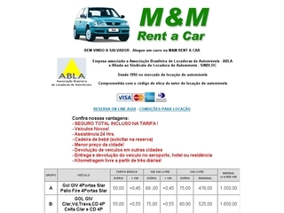 Thumbnail do site M&M Rent a Car