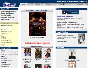 Thumbnail do site Locadora DVDClubOnline 