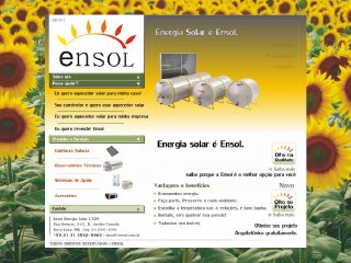 Thumbnail do site Ensol Energia Solar - Aquecedores solares