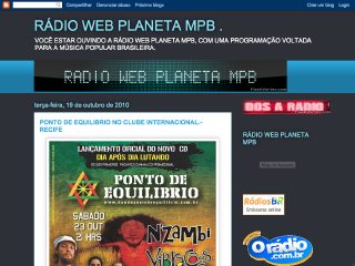 Thumbnail do site Rdio Web Planeta MPB