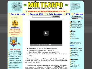 Thumbnail do site Multcarpo - recurso de multa e suspenso