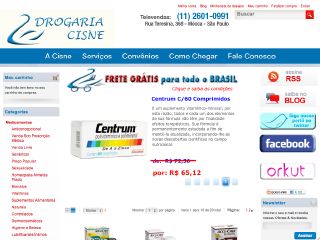 Thumbnail do site Drogaria Cisne - 40 Anos Servindo a sua Sade