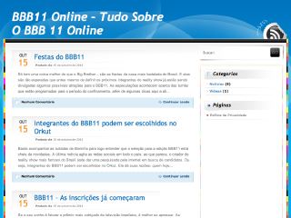 Thumbnail do site BBB11 Online