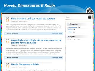 Thumbnail do site Novela Dinossauros e Robôs