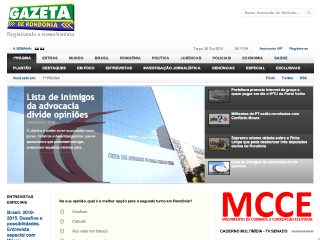 Thumbnail do site A Gazeta de Rondônia