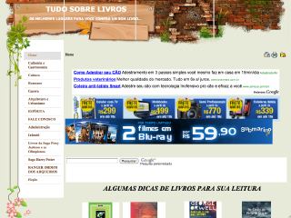 Thumbnail do site Tudo sobre livros