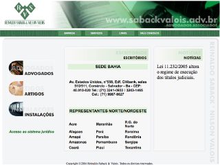 Thumbnail do site Reinaldo Saback & Nilson Valois - Advogados Associados