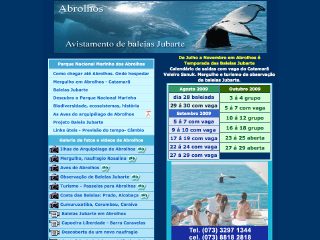 Thumbnail do site Pousadas e passeios em Abrolhos