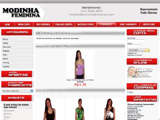 Thumbnail do site Modinha Feminina - Roupas Femininas