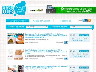 Thumbnail do site SaveMe - Compras Coletivas