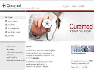 Thumbnail do site Curamed - Clnica de feridas