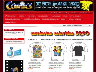 Thumbnail do site Loja Comics - Camisetas divertidas, inteligentes e exclusivas