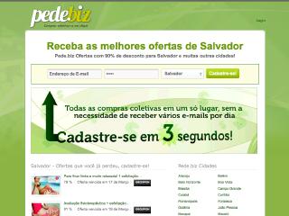 Thumbnail do site Pede.Biz - Compras Coletivas