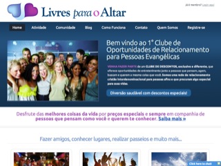 Thumbnail do site Livres para o Altar ? Eventos para solteiros evanglicos