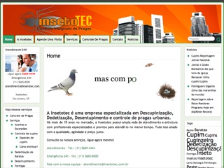 Thumbnail do site Insetotec  - dedetizadora e desentupidora