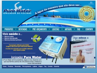 Thumbnail do site Pure Water - ionizador de piscinas